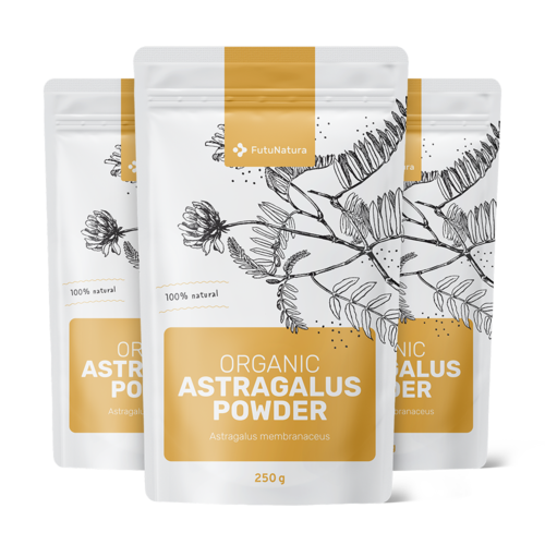 3x Astragalus em pó BIO, total de 750 g