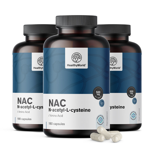 3x NAC 500 mg, total de 540 cápsulas