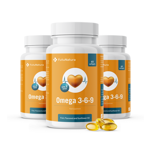 3x Ómega 3 6 9, total de 180 cápsulas moles