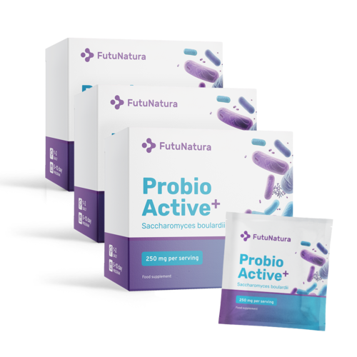 3x Probio Active PLUS - Saccharomyces boulardii 250 mg, total de 30 saquetas