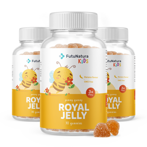 3x ROYAL JELLY – Gomas para crianças com geleia real, total de 90 gomas