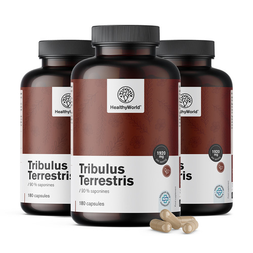 3x Tribulus comum 1920 mg, total de 540 cápsulas