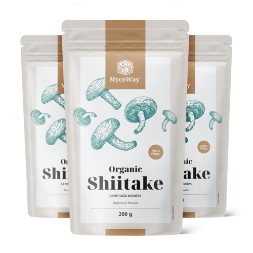 3x BIO Shiitake em pó, total de 600 g