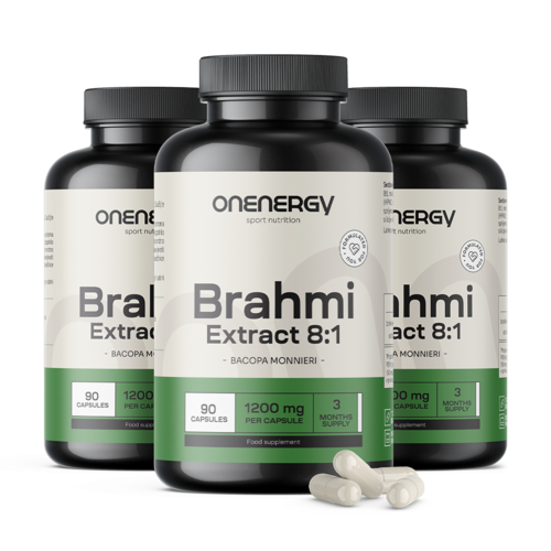 3x Brahmi 1200 mg, total de 270 cápsulas