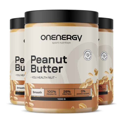 3x Pasta de amendoim – cremosa, total de 3000 g