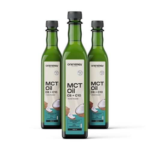 3x MCT C8:C10 Óleo de coco premium, total de 1500 ml