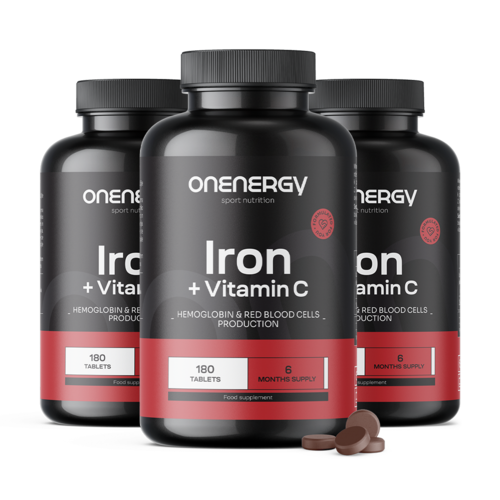 3x Ferro + vitamina C, total de 540 comprimidos