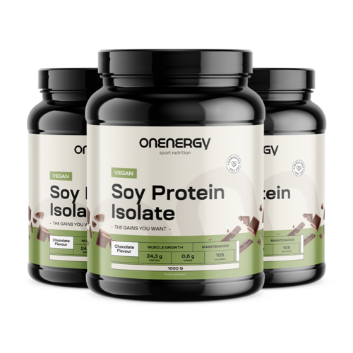 3x Isolado de proteína de soja vegano – chocolate, total de 3000 g
