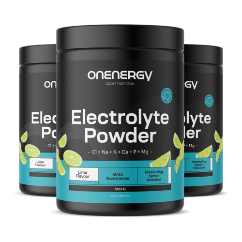 3x Eletrólitos em pó – lima, total de 1500 g