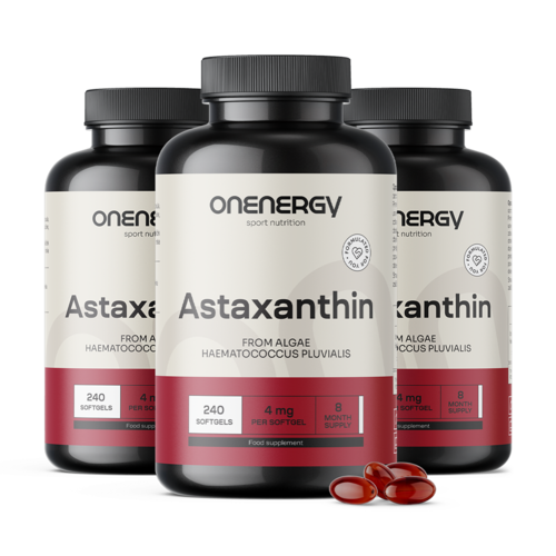 3x Astaxantina 4 mg, total de 720 cápsulas moles
