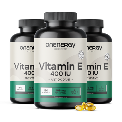 3x Vitamina E 400 IU, total de 540 cápsulas moles