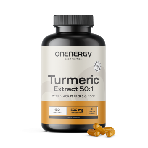 Cúrcuma 500 mg - extrato, 180 cápsulas