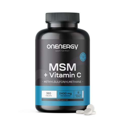 MSM 2400 mg – com vitamina C, 360 comprimidos