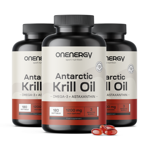 3x Óleo de krill 1200 mg, total de 540 cápsulas moles