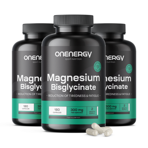 3x Bisglicinato de magnésio 300 mg, total de 540 cápsulas