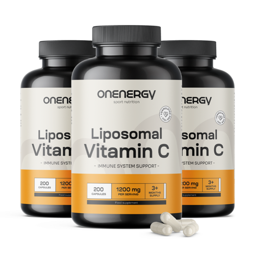 3x Vitamina C lipossomal 1200 mg, total de 600 cápsulas