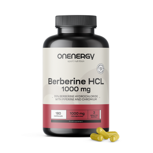 Berberina HCL 1000 mg – com piperina e crómio, 180 cápsulas