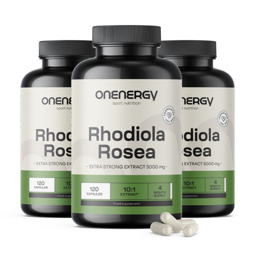 3x Raiz de Rhodiola 5000 mg – extrato, total de 360 cápsulas