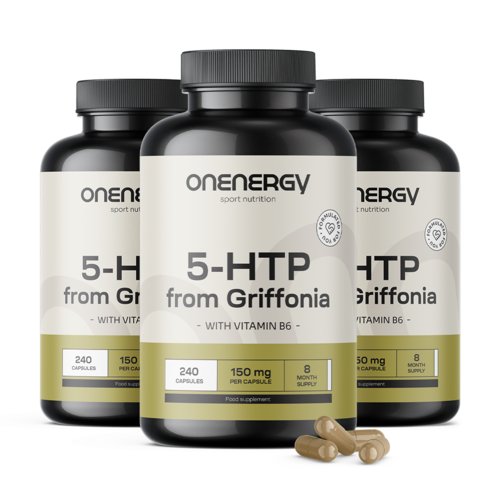 3x 5-HTP 150 mg - Griffonia Simplicifolia, total de 720 cápsulas