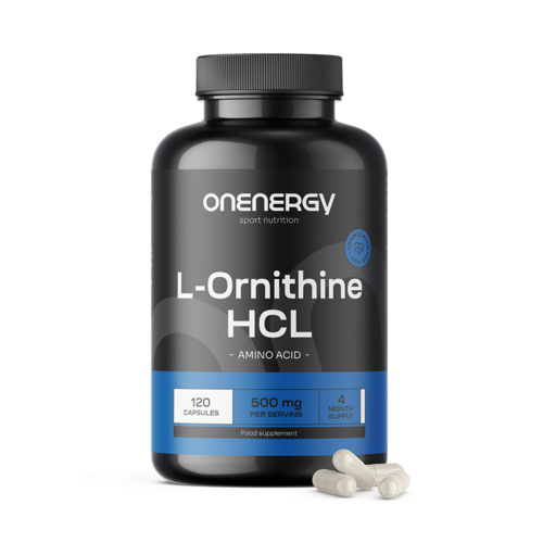 L-ornitina HCL 500 mg, 120 cápsulas