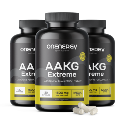 3x AAKG Extreme 1400 mg MEGA CAPS, total de 360 cápsulas