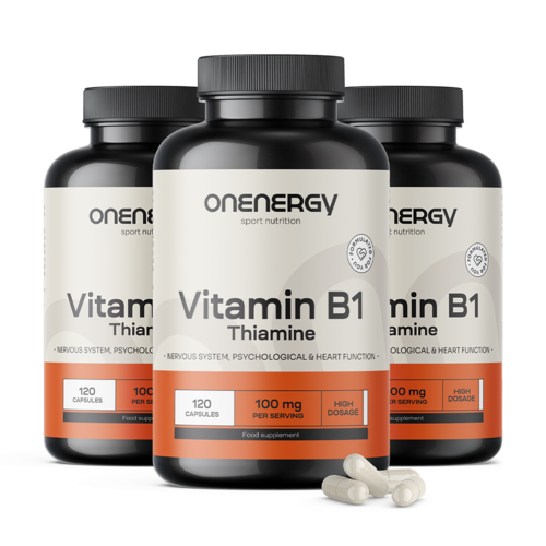 3x Vitamina B1 100 mg, total de 360 cápsulas