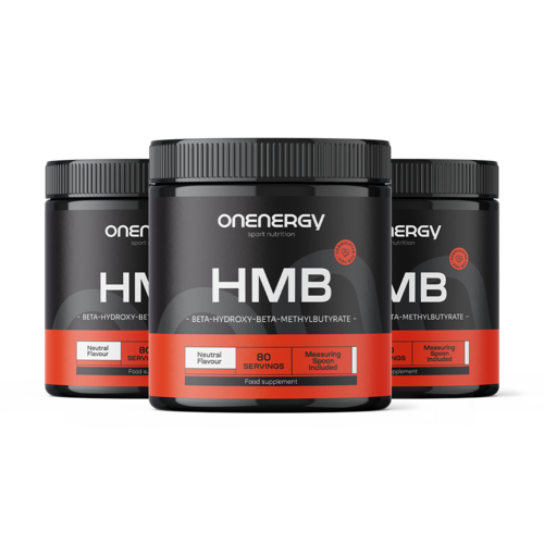 3x HMB 2150 mg - pó para preparação de bebida, total de 600 g