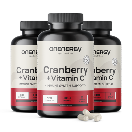 3x Extrato de arando com vitamina C, total de 360 cápsulas