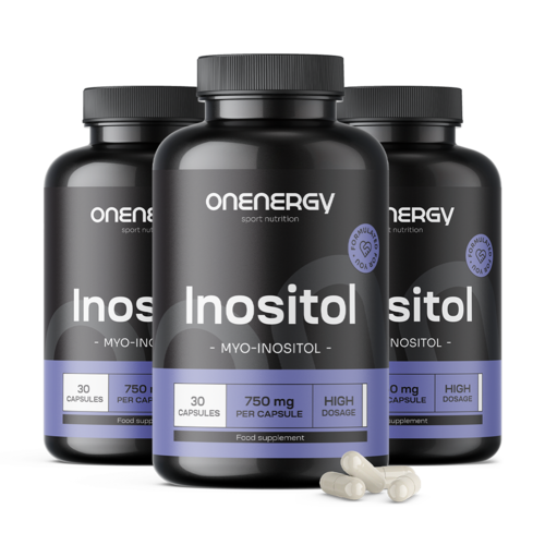 3x Inositol 750 mg, total de 90 cápsulas