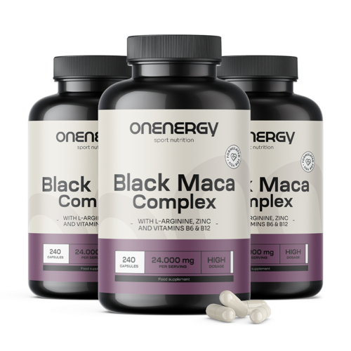 3x Complexo de maca negra 24.000 mg, total de 720 cápsulas