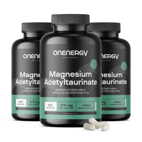 3x Acetiltaurinato de magnésio, total de 360 cápsulas