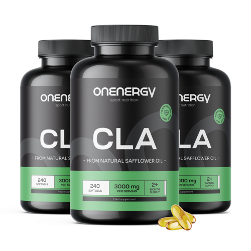3x CLA 3000 mg - ácido linoleico conjugado, total de 720 cápsulas moles