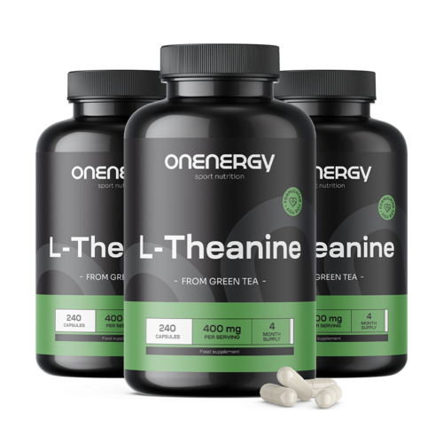 3x L-teanina 400 mg, total de 720 cápsulas