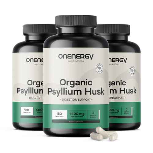 3x BIO Psílio (psyllium indiano) 1400 mg, total de 540 cápsulas