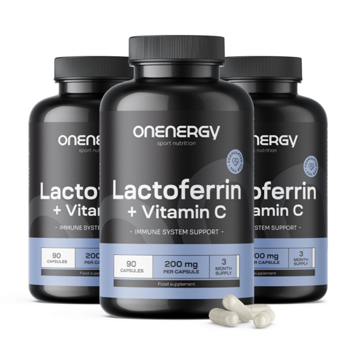 3x Lactoferrina 200 mg, total de 270 cápsulas