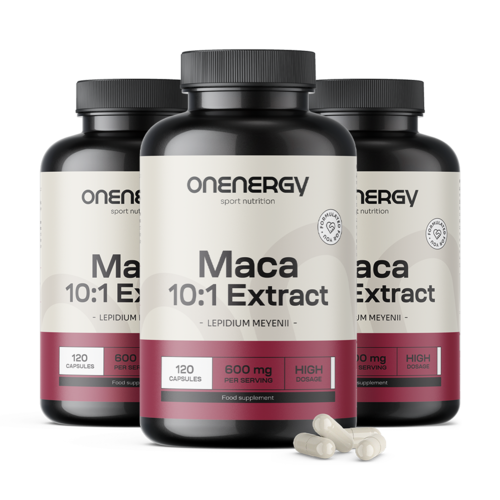 3x Maca – extrato 10:1, total de 360 cápsulas