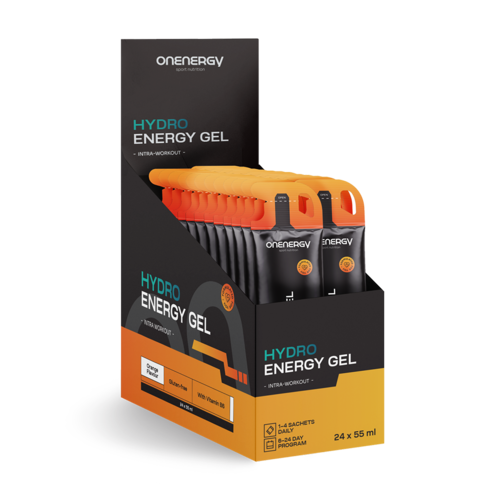 HYDRO Gel energético – laranja, 24 x 55 ml