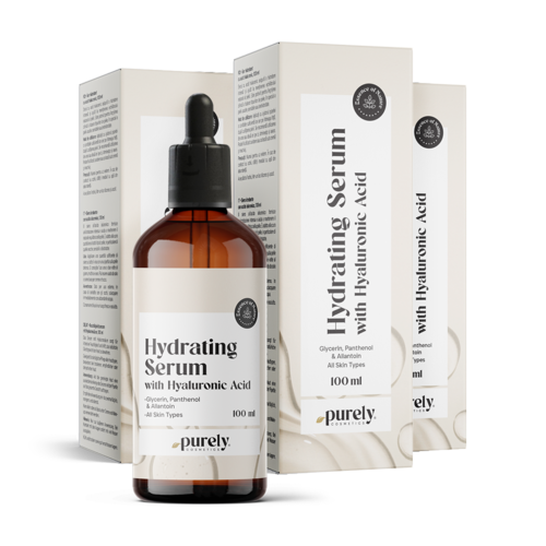 3x Sérum hidratante com ácido hialurónico, total de 300 ml