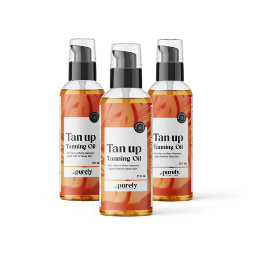 3x Tan Up – óleo bronzeador, total de 450 ml