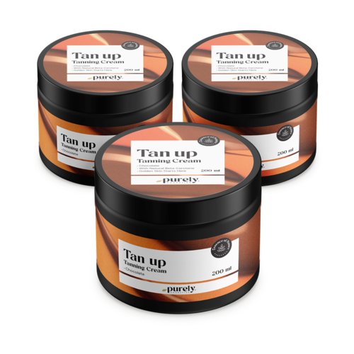 3x Tan Up creme bronzeador – chocolate, 200 ml