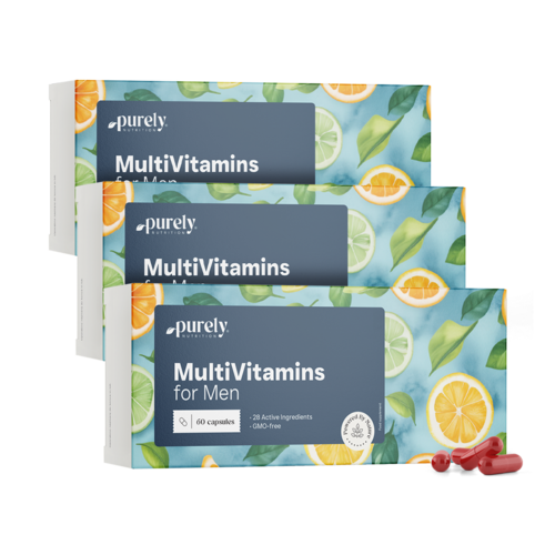 3x Multivitaminas para homens, total de 180 cápsulas