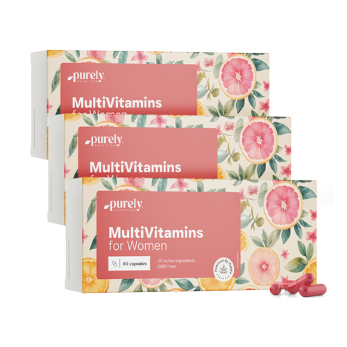 3x Multivitaminas para mulheres, total de 180 cápsulas