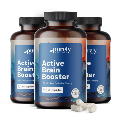 3x Active Brain Booster – apoio às funções cognitivas, total de 360 cápsulas