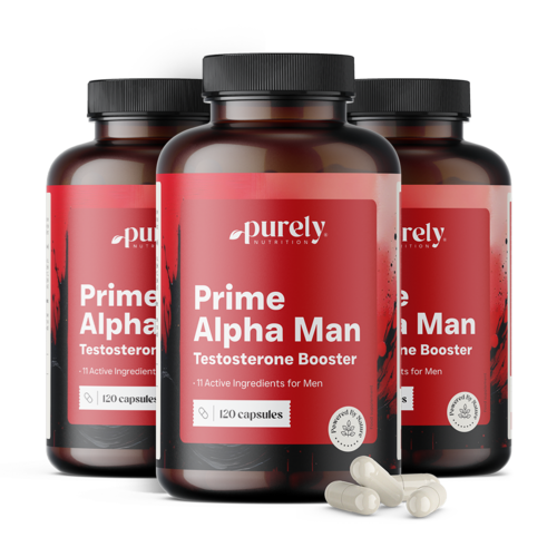 3x Prime Alpha Man - para níveis de testosterona no sangue, total de 360 cápsulas