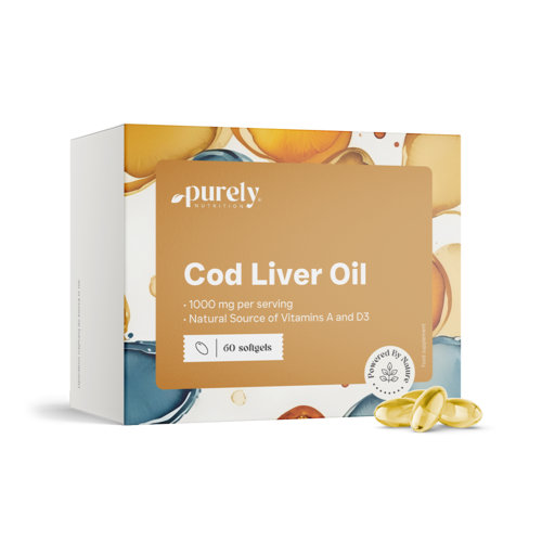 Óleo de fígado de bacalhau 1000 mg, 60 cápsulas moles