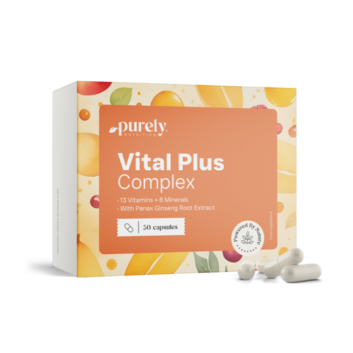 Vital Plus Complex - multivitaminas e minerais com ginseng, 30 cápsulas