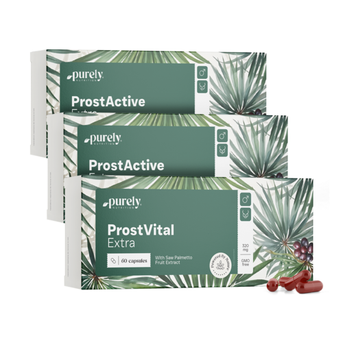 3x ProstVital Extra - com extrato de Saw Palmetto 320 mg, total de 180 cápsulas