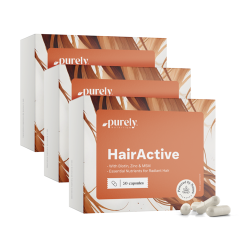 3x HairActive - complexo para cabelo, total de 90 cápsulas