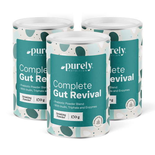 3x Complete Gut Revival - mistura prebiótica em pó, total de 450 g