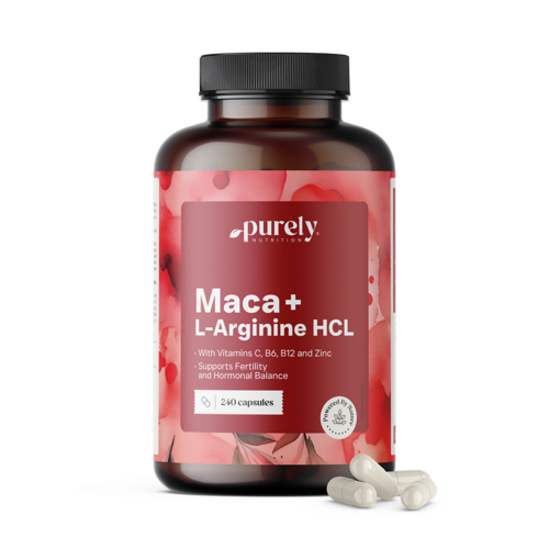 Maca 4000 mg + L-arginina HCl, 240 cápsulas